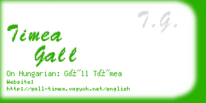 timea gall business card